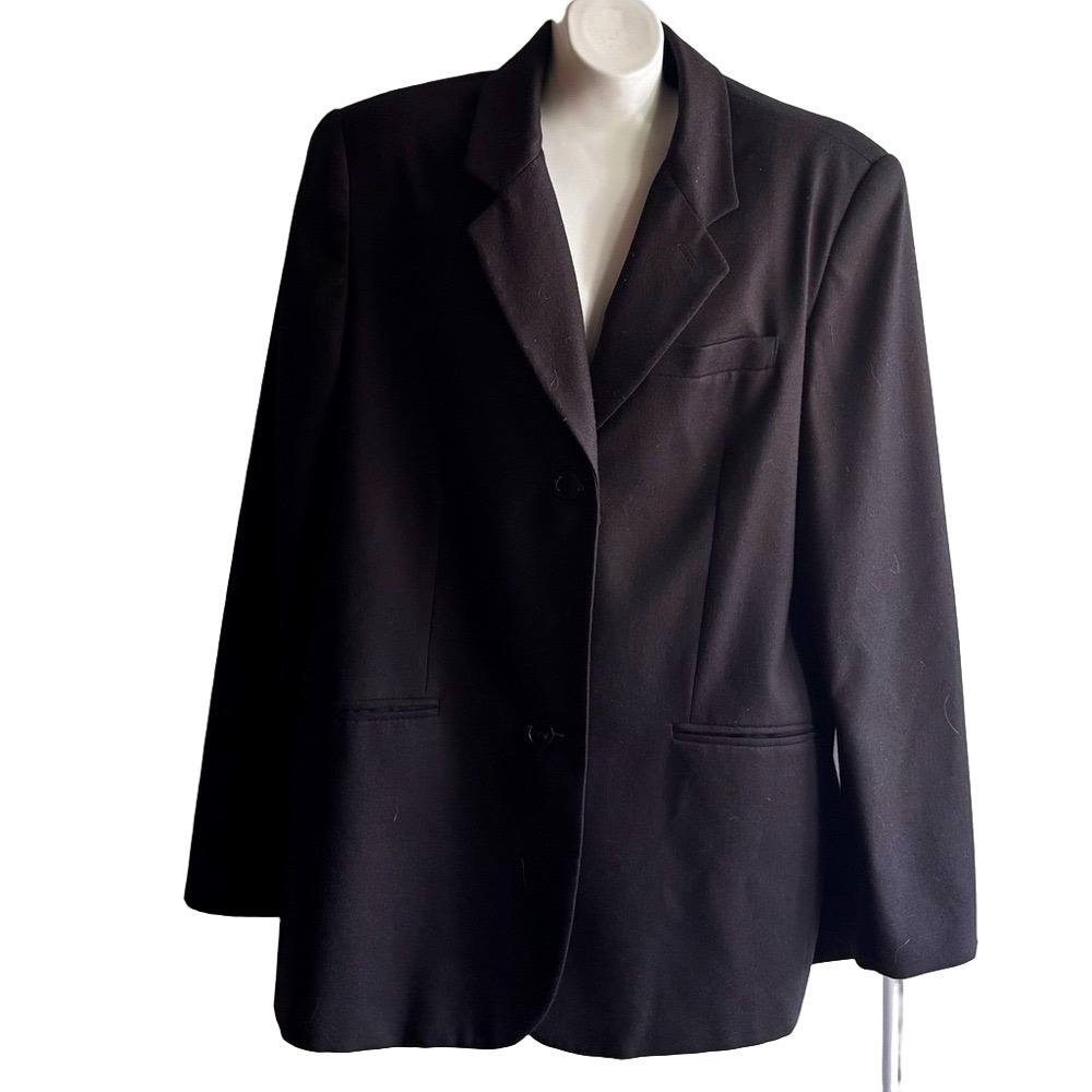 Amanda Smith 100% Woolmark Wool Elegant Black Blazer